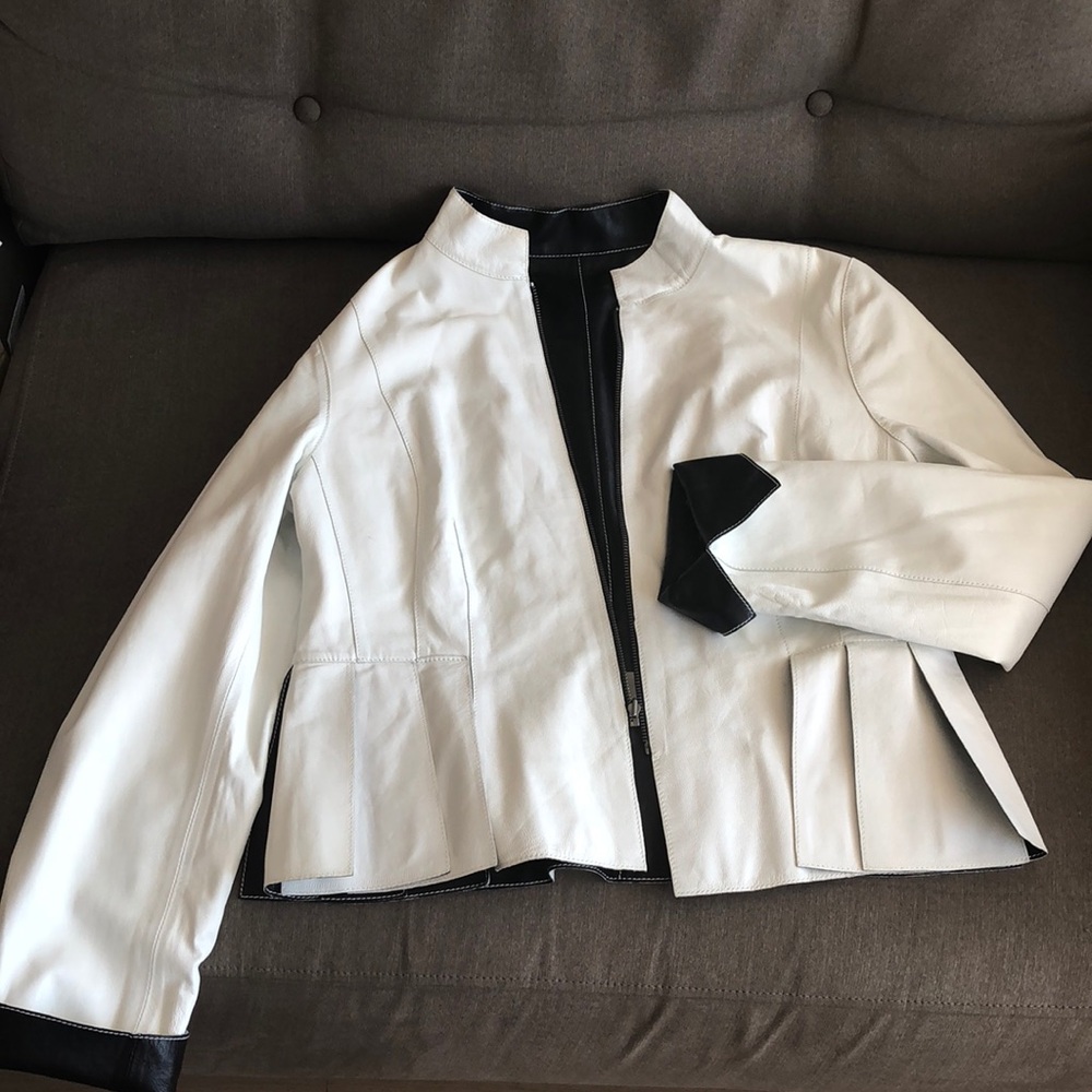 Reversible buttery soft leather jacket